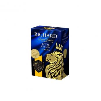 Чай черный RICHARD Royal Ceylon круп.лист к/уп 90г