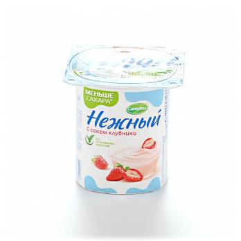 Продукт йогуртный CAMPINA паст. нежный с соком клубники 1,2% без змж 100г
