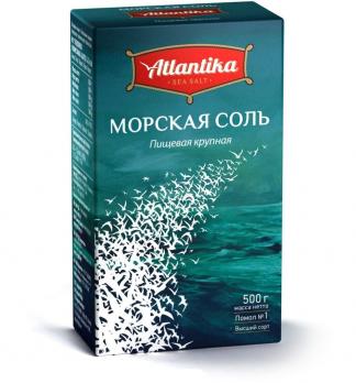 Соль морская АТЛАНТИКА Крупная 500г