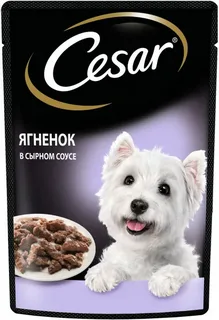 Корм д/взр.собак CESAR всех пород с ягненком в сырном соусе 85г