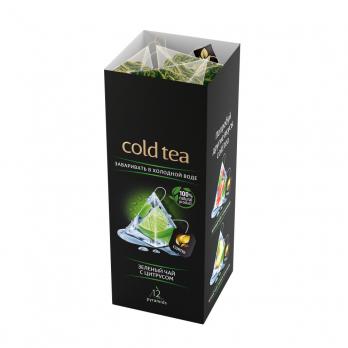 Чай зеленый CURTIS Cold Tea с цитрусом к/уп 12пир