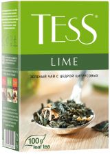 Чай зеленый TESS Lime лист. с добав. лист. к/уп 100г
