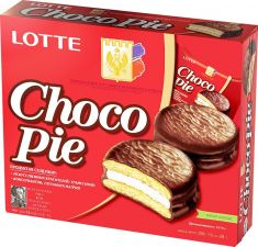 Печенье прослоенное глазированное LOTTE Choco Pie Чокопай 12шт 336г