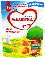 Д/п каша МАЛЮТКА кукурузная сухая молочная с 5 мес 220г