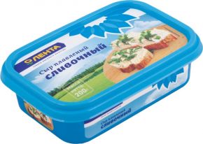 Сыр ЛЕНТА плавленый Сливочный 50% ванночка без змж 200г