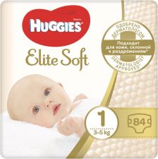 Подгузники HUGGIES Elite Soft 1 3-5кг 84шт