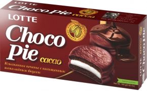 Печенье прослоенное глазированное LOTTE Choco pie какао 168г