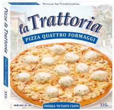 Пицца LA TRATTORIA 4 сыра 335г
