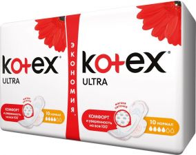 Прокладки KOTEX Normal Ultra Dry&Soft Absorbent ultra жен гигиен с крыл 20шт
