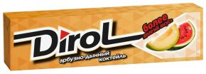 Жев. резинка DIROL арбузно-дынный коктейль 13,6г