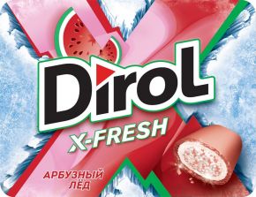 Жев. резинка DIROL X-Fresh арбузный лед б/сахара с арбузным вкусом 16г