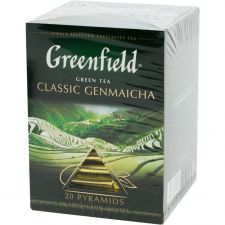 Чай зеленый GREENFIELD Классик Генмайча с доб 20пир