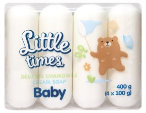 Мыло туалетное LITTLE TIMES детское Delicate chamomile 100гx4