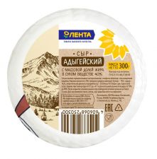 Сыр ЛЕНТА Адыгейский без змж 300г