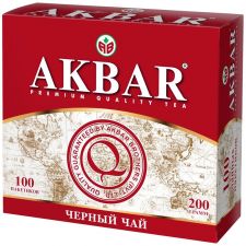 Чай черный AKBAR Цейлонский Классическая Серия к/уп 100пак
