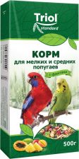 Корм д/попугаев TRIOL С фрукт.д/мелк.и сред. 500г
