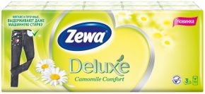 Бумажные платочки ZEWA Deluxe Ромашка 10шт
