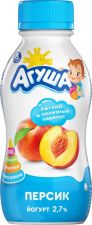 Йогурт АГУША питьевой детский с 8 мес персик 2,7% без змж 200г