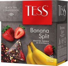 Чай черный TESS Банана Сплит пирамидки 20пир