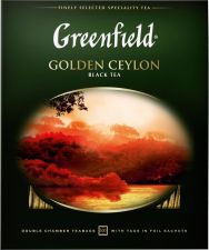 Чай черный GREENFIELD Цейлонский Голден к/уп 100пак