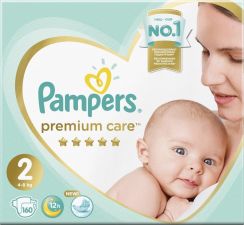 Подгузники PAMPERS Premium Care New Baby 4-8кг Мега Упаковка 160шт