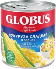 Кукуруза GLOBUS сладкая в зернах ж/б 340г