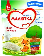 Д/п каша МАЛЮТКА молочная рисовая с 4 мес 220г