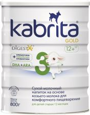 Д/п смесь KABRITA 3 Gold сухая на осн. коз. молока д/дет с 12 мес ж/б 800г