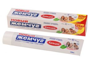 Зубная паста НОВЫЙ ЖЕМЧУГ Кальций в упак. 125мл