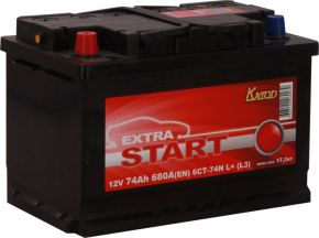 Батарея аккумуляторная EXTRA START 6CT-74N L+(L3)