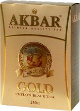 Чай черный AKBAR Цейлонский Голд лист. к/уп 250г